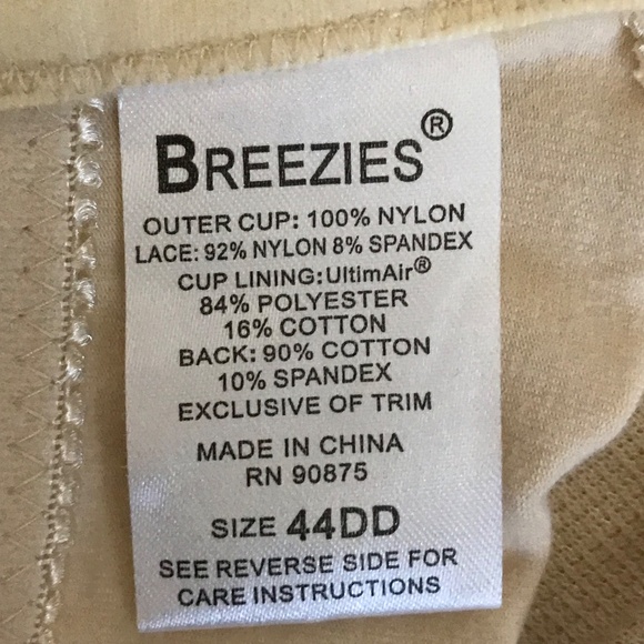 BREEZIES Bra Full Coverage Underwire UltimAir Cream Tan Size 44DD Size 44E - Picture 15 of 16